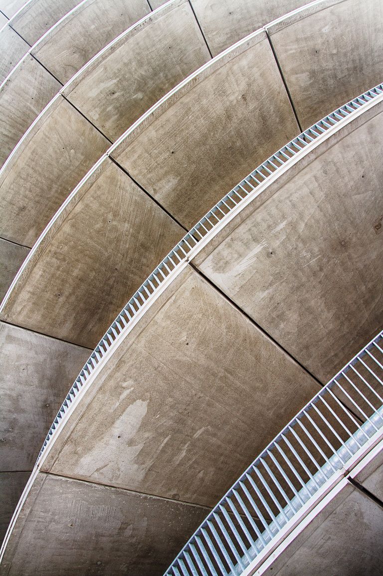 Patterns on parking garage of RAI