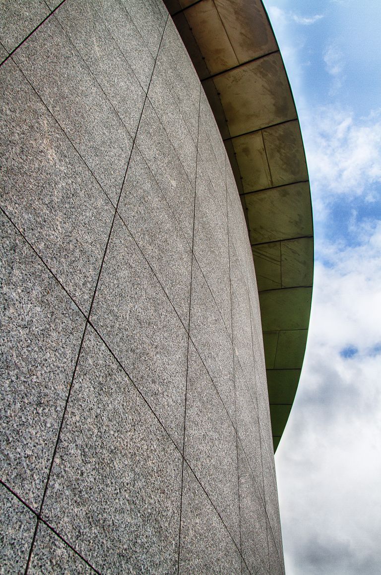 Looking up next to the Van Gogh Museum in Amsterdam