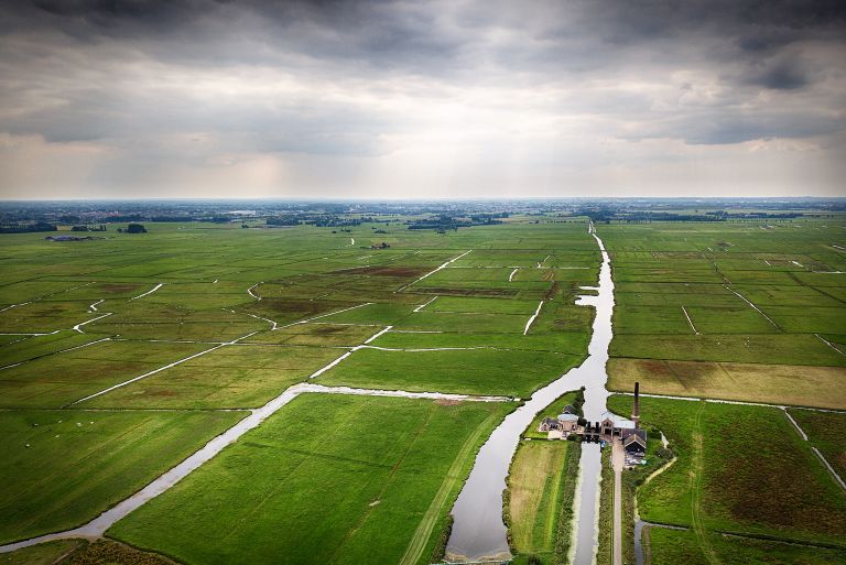 View of the 'polder' by drone