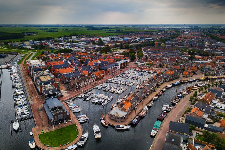 Bunschoten-Spakenburg marina by drone