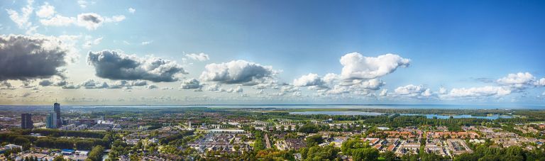 Drone panorama of Waterwijk in Almere