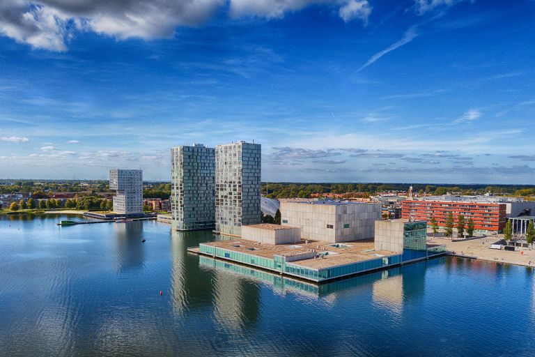 Architecture in Almere city centre, from my drone