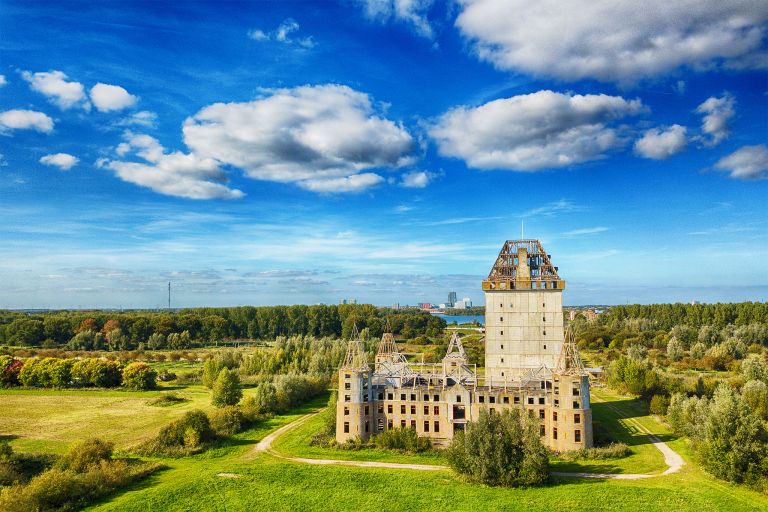 Drone picture of Almere castle