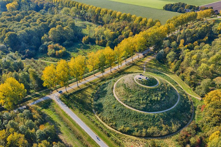 Autumn trees near Almere Boven, as seen from my drone