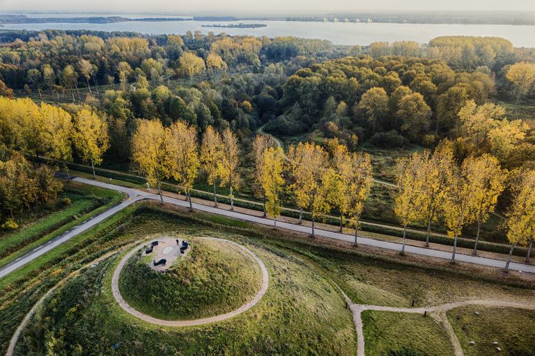 Autumn colours in the trees, as seen from my drone