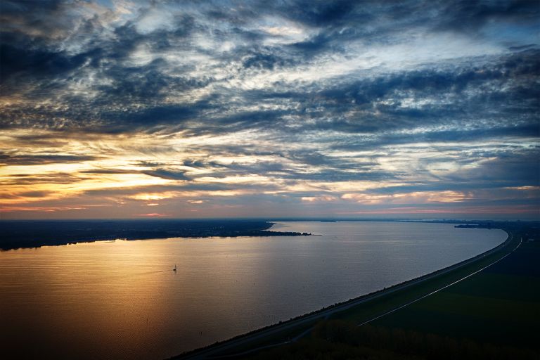 Lake Gooimeer from my drone during sunset