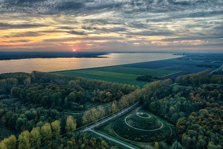 Almere-Boven during sunset