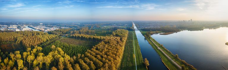 Drone parnorama of autumn colours