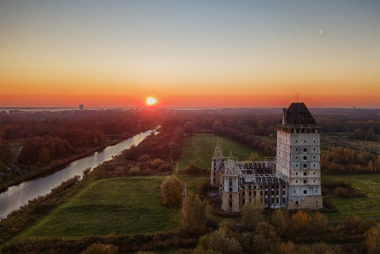 Almere Castle from my drone during sunset
