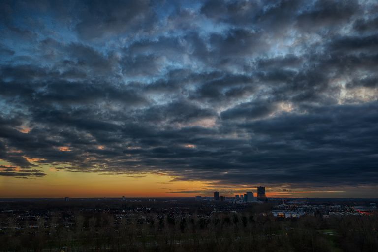 Almere during sunset, from my drone