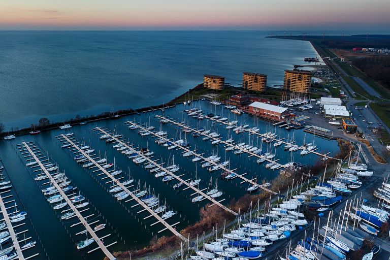 Muiderzand marina from the sky