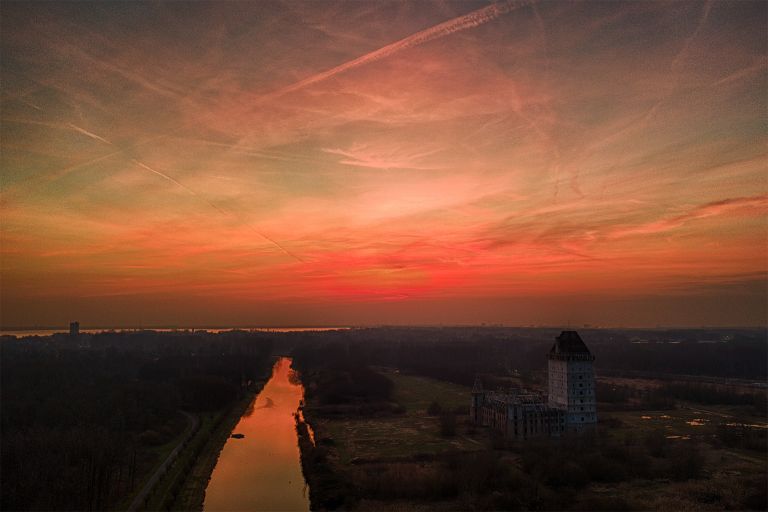 Very orange sunset from my drone