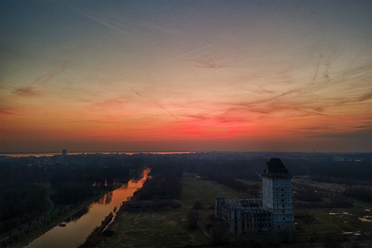 Almere Castle from my drone after sunset