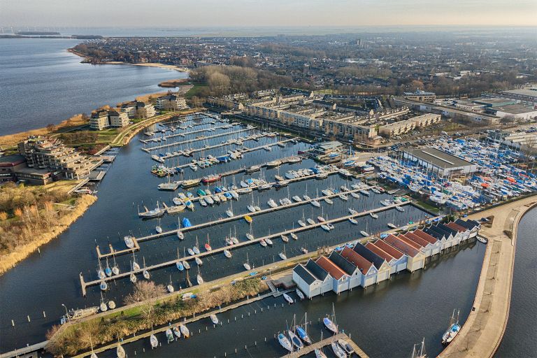 Empty Huizen marina from my drone