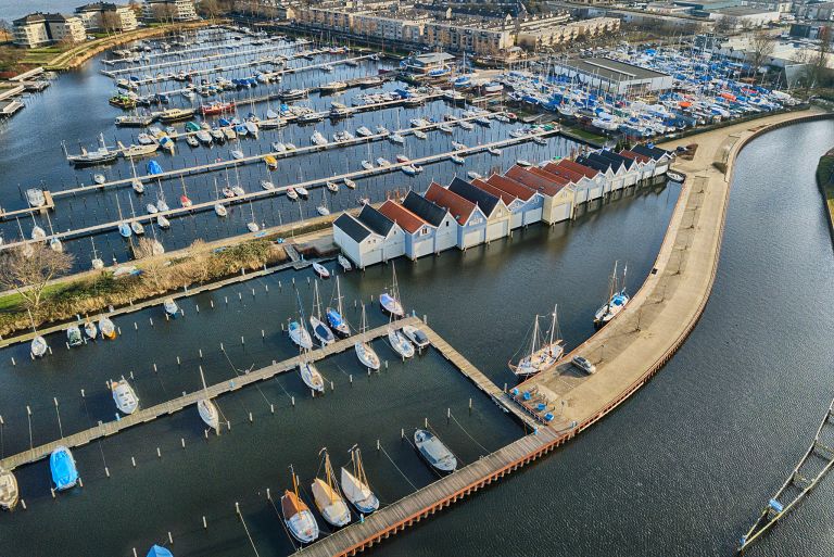 Empty Huizen marina from my drone