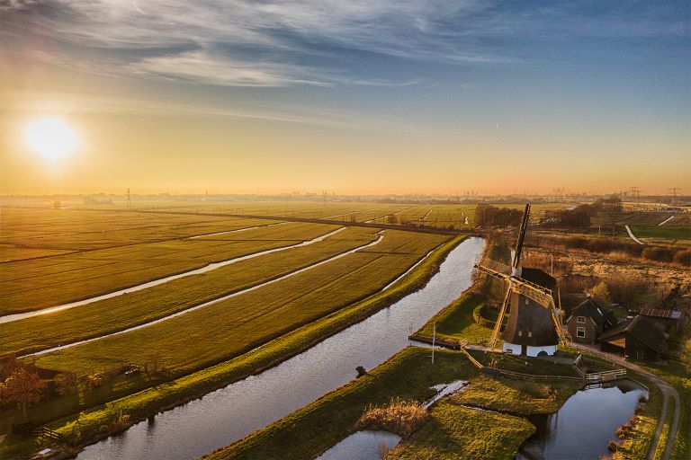 Meermolen de Onrust from my drone during sunset