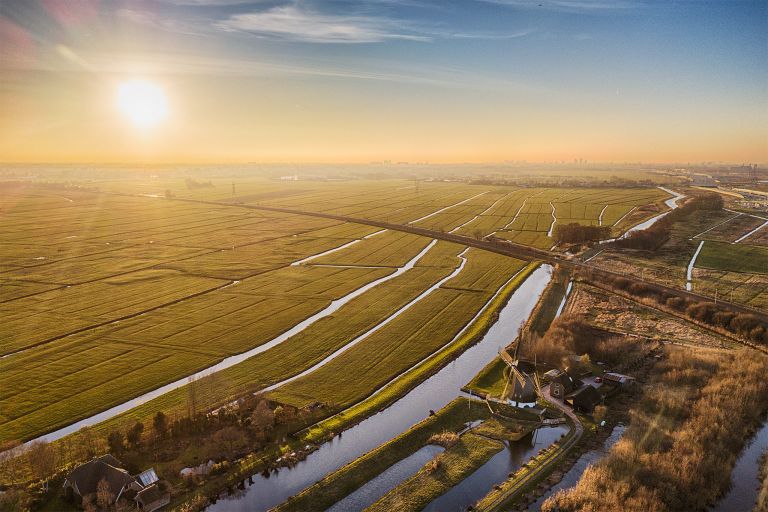 Windmill from above, near Weesp