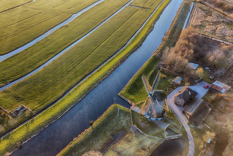 Windmill Meermolen de Onrust from above