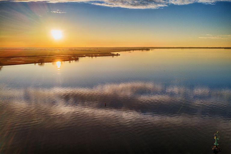 Drone picture of lake Eemmeer