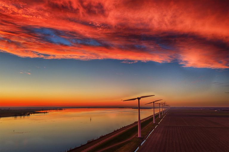 Sky on fire after sunset