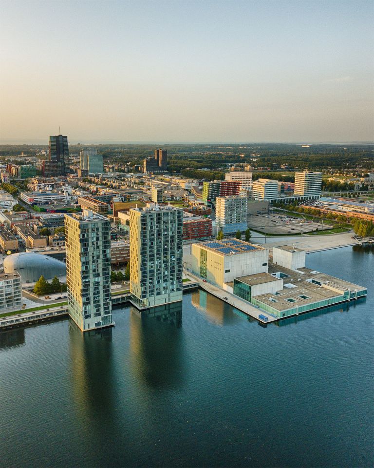 Almere city centre by drone