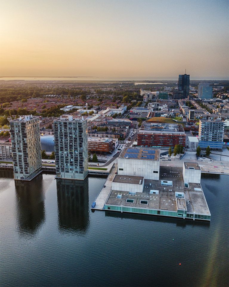 Almere city centre by drone