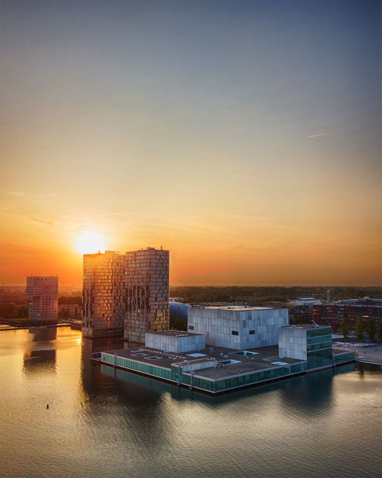 Almere city centre by drone