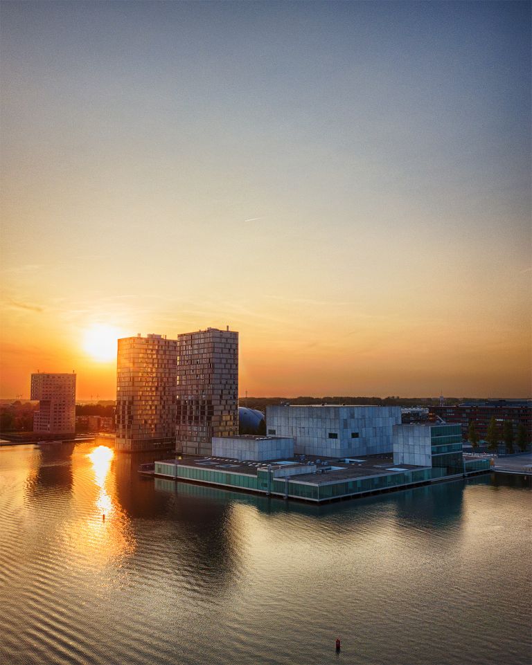 Almere city centre by drone