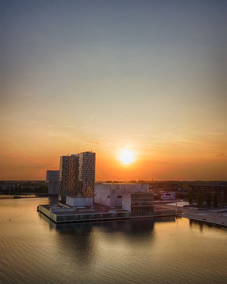 Almere city centre by drone