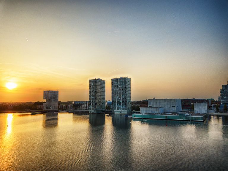 Almere city centre by drone