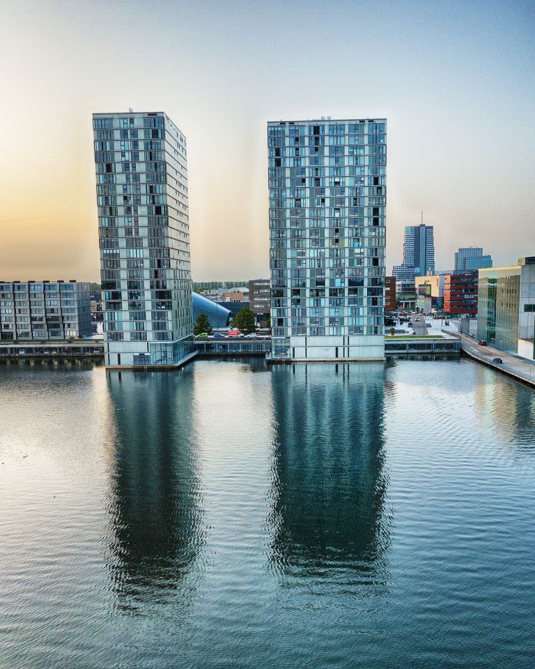 Almere city centre by drone