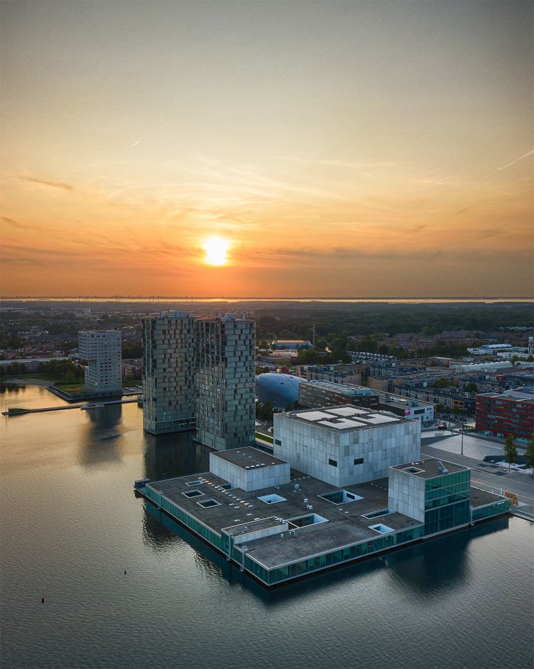 Almere city centre by drone