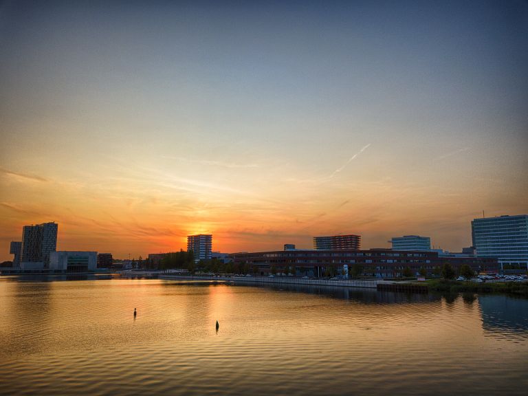 Almere city centre by drone