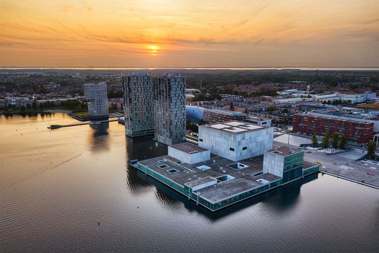 Almere city centre by drone