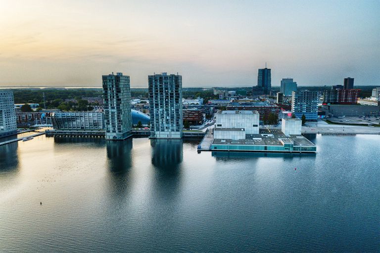 Almere city centre by drone