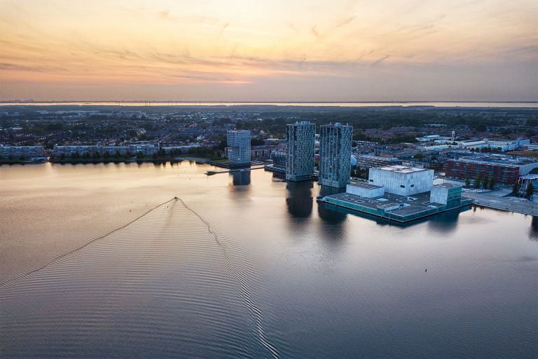 Almere city centre by drone