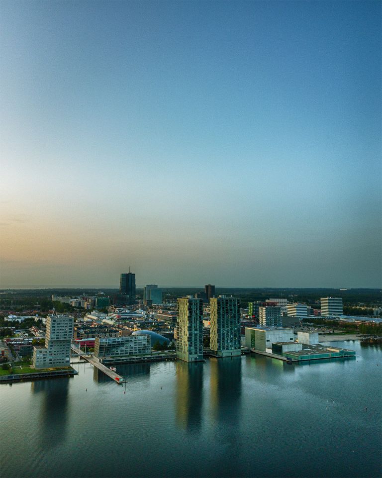 Almere city centre by drone