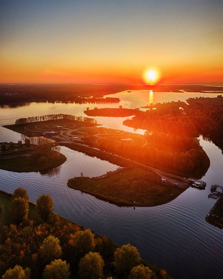 Camping Waterhout from my drone during sunset