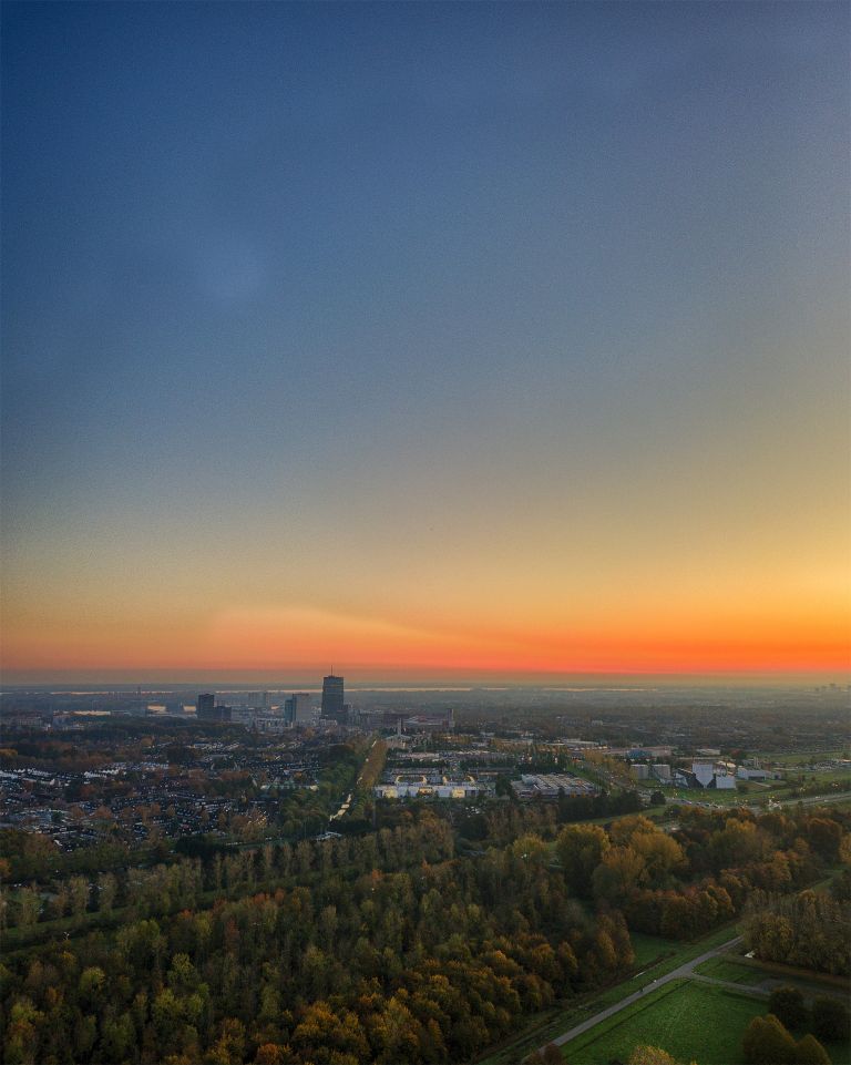 Almere city centre by drone