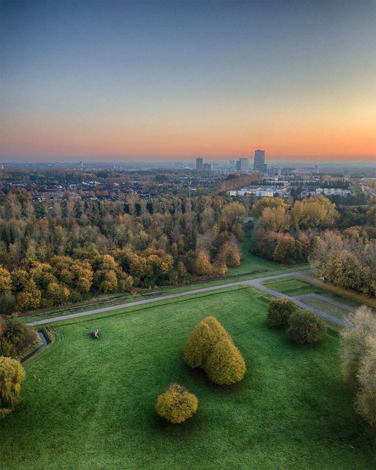 Almere city centre by drone