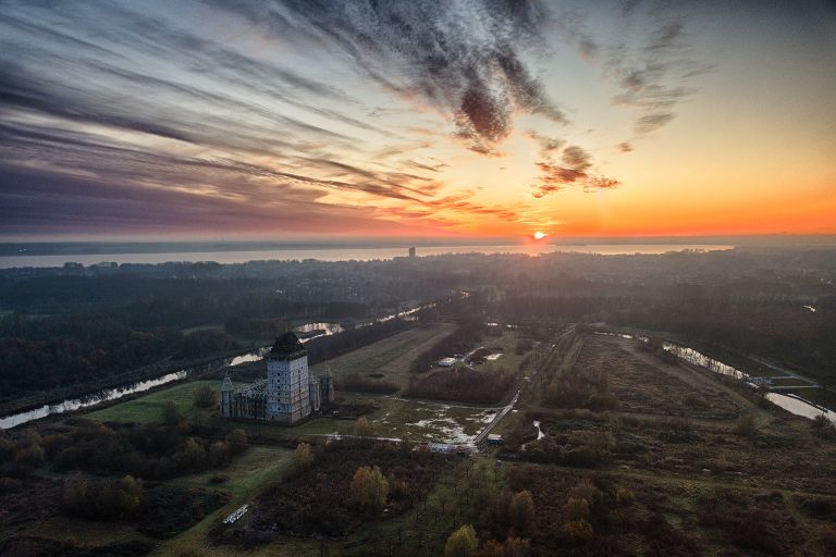 Almere Castle from my drone during sunset