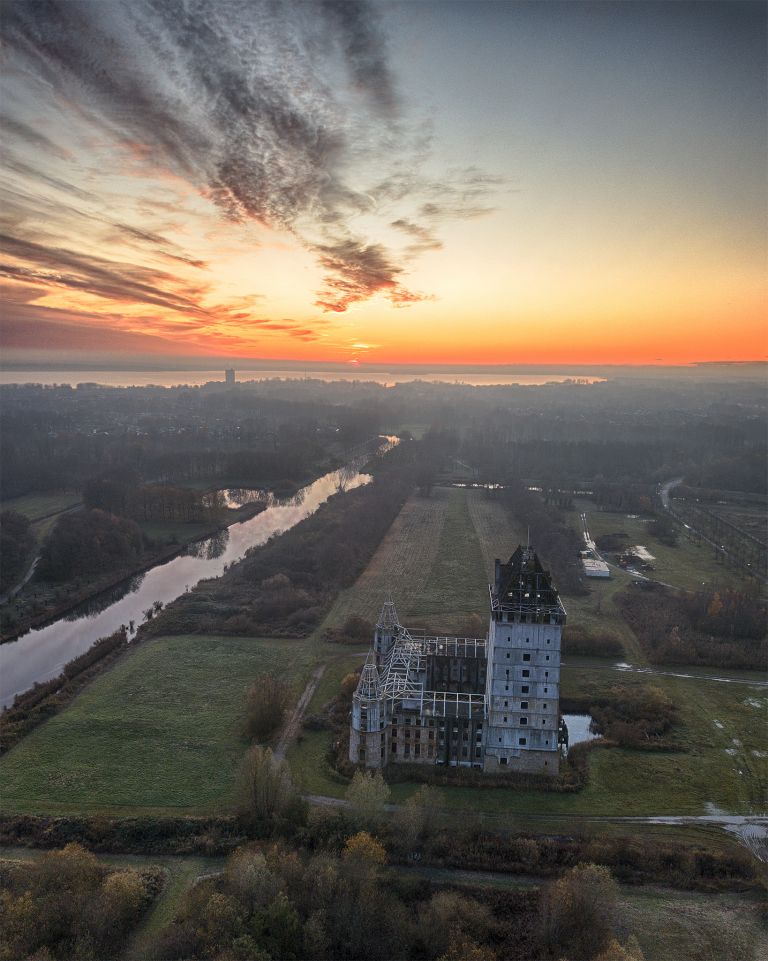 Almere Castle from my drone during sunset