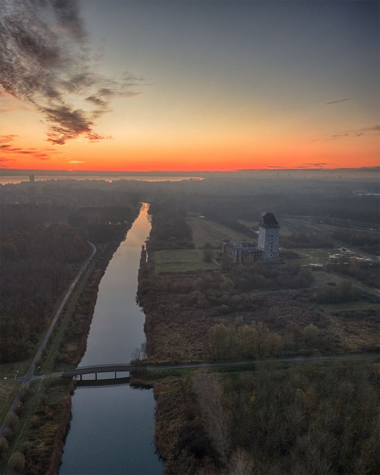 Almere Castle from my drone during sunset