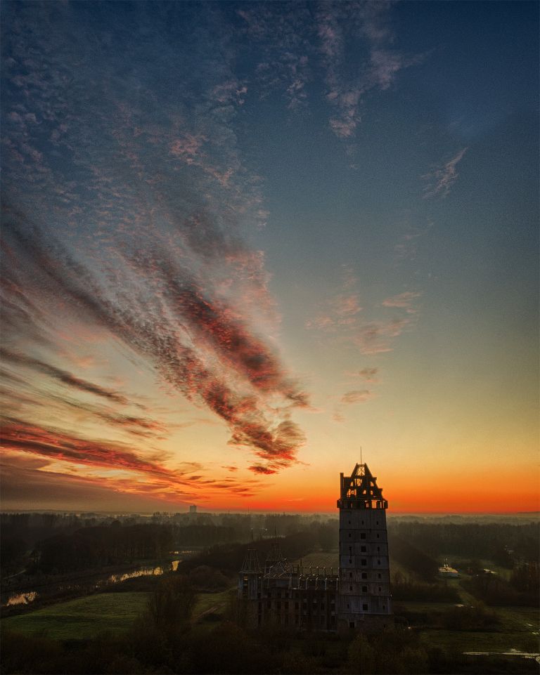 Almere Castle from my drone during sunset