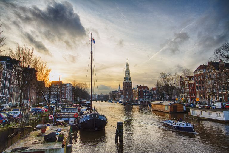 Oudeschans canal in Amsterdam