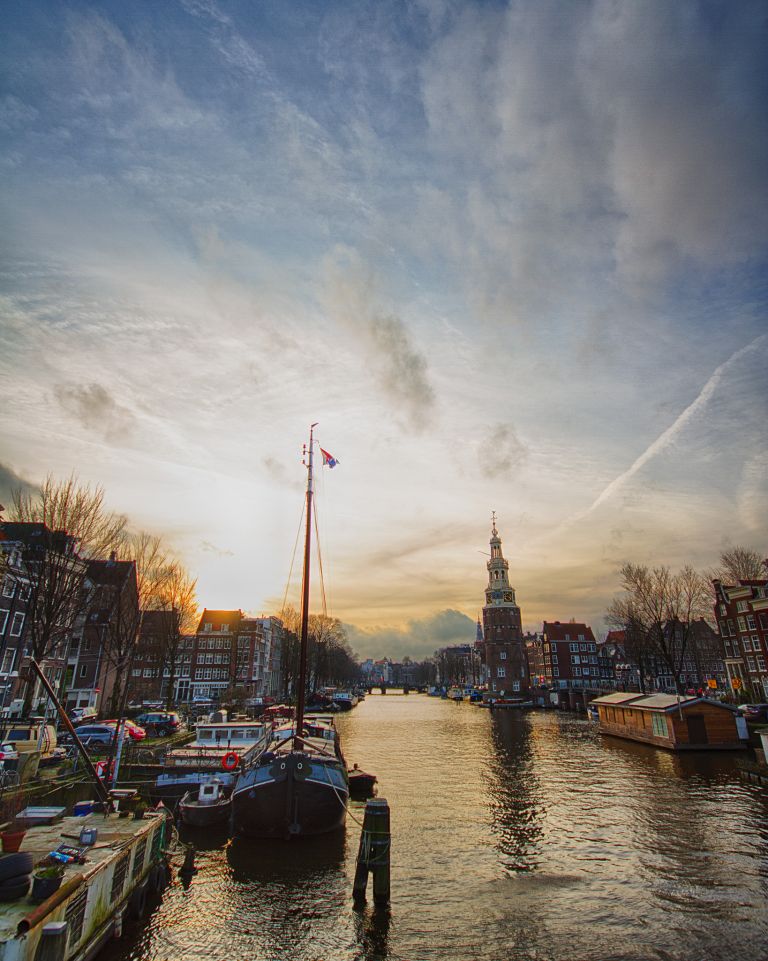 Oudeschans canal in Amsterdam