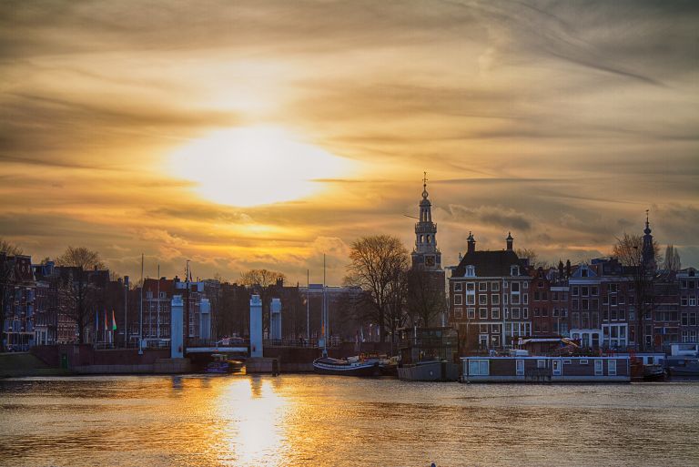 Sunset in Amsterdam