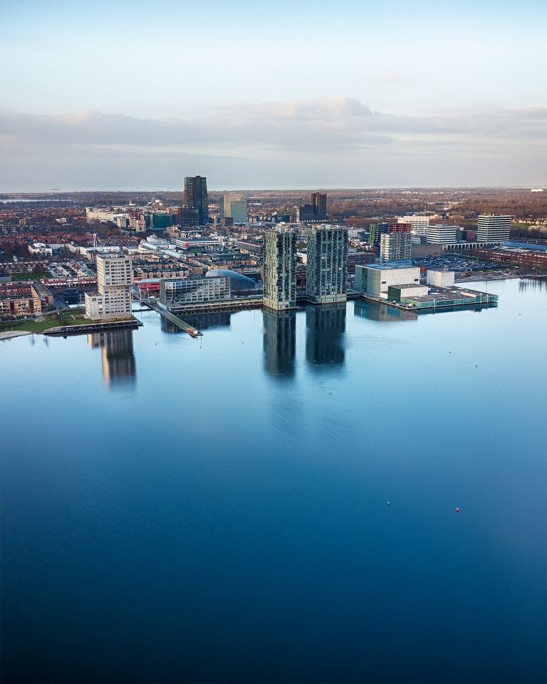 Almere-Stad city centre from my drone during sunset