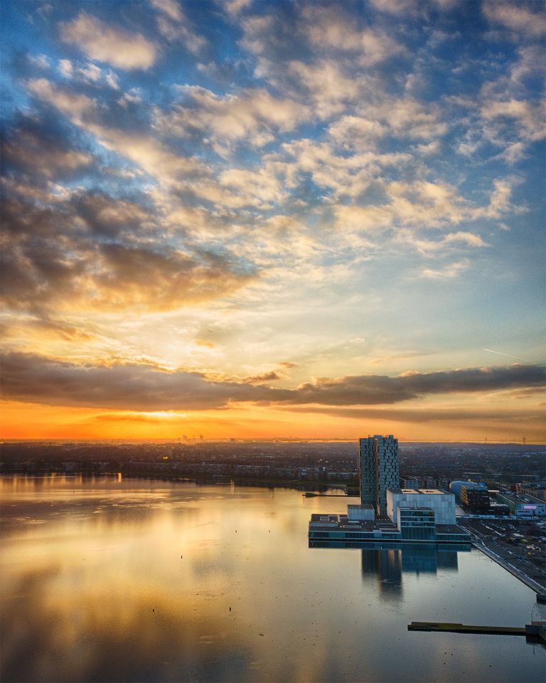 Lake Weerwater from my drone during sunset