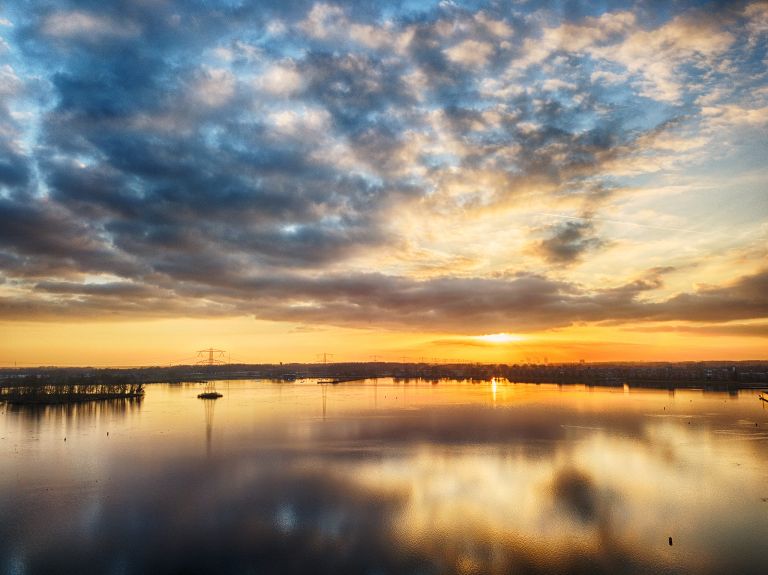 Lake Weerwater from my drone during sunset